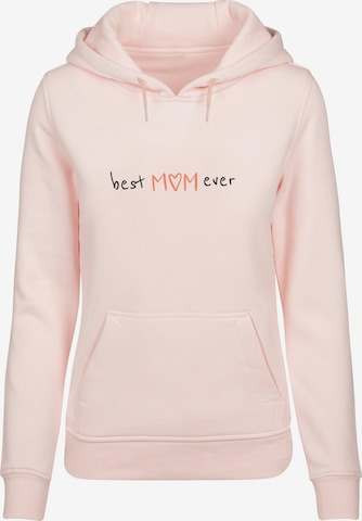 Merchcode Sweatshirt 'Ladies Mothers Day - Best mom ever' in Roze: voorkant