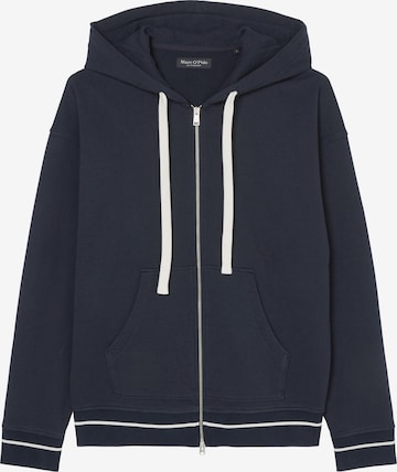 Marc O'Polo Zip-Up Hoodie in Blue: front