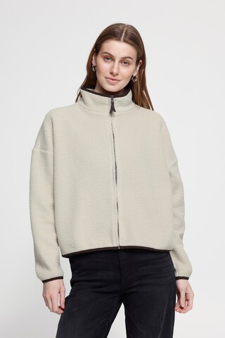 ICHI Fleece jacket 'MONSI ' in White: front