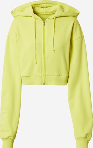 ABOUT YOU x Sharlota Zip-Up Hoodie 'Inaya' in Green: front