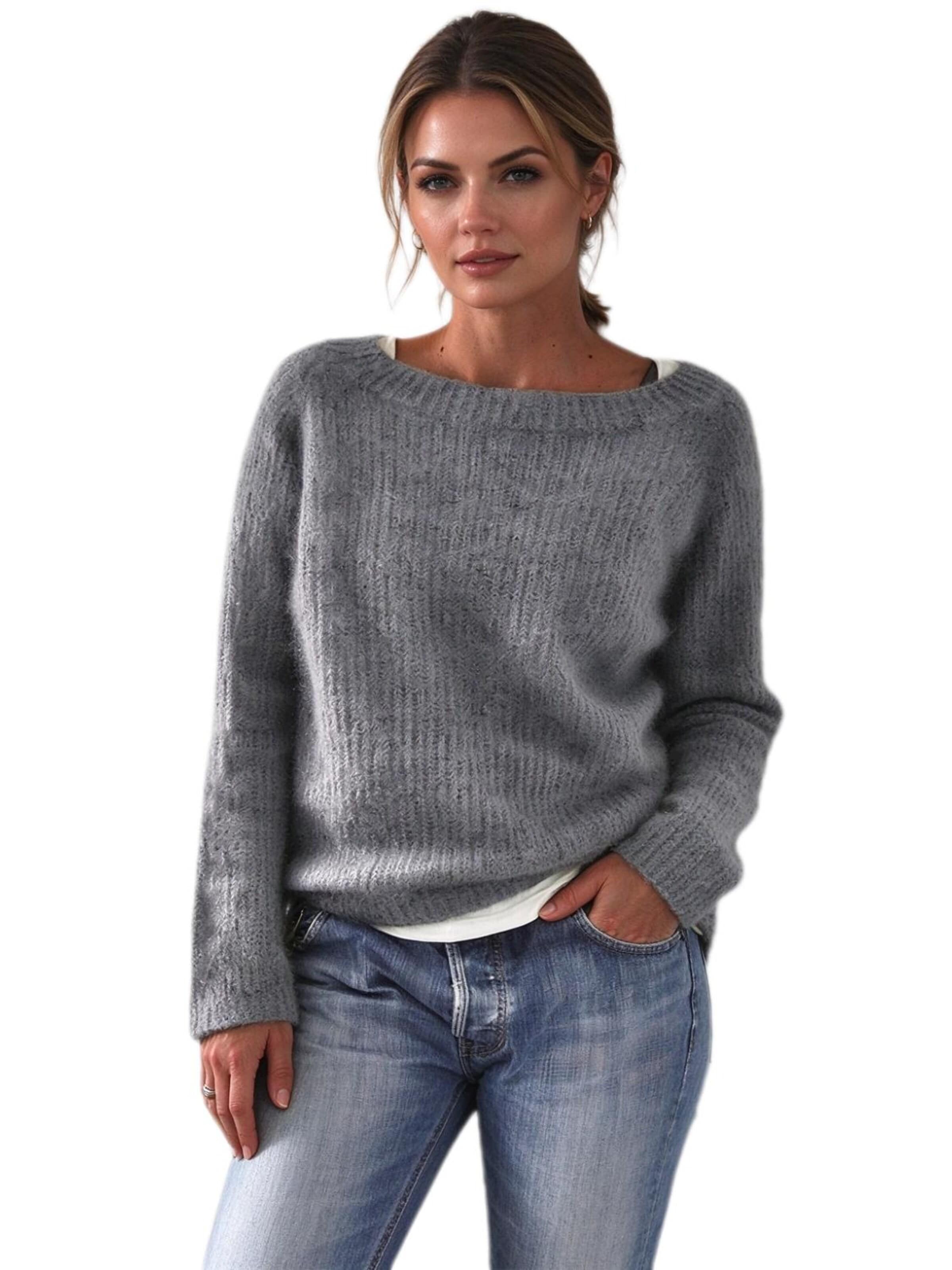 Yesfashion Trui in Grijs: voorkant