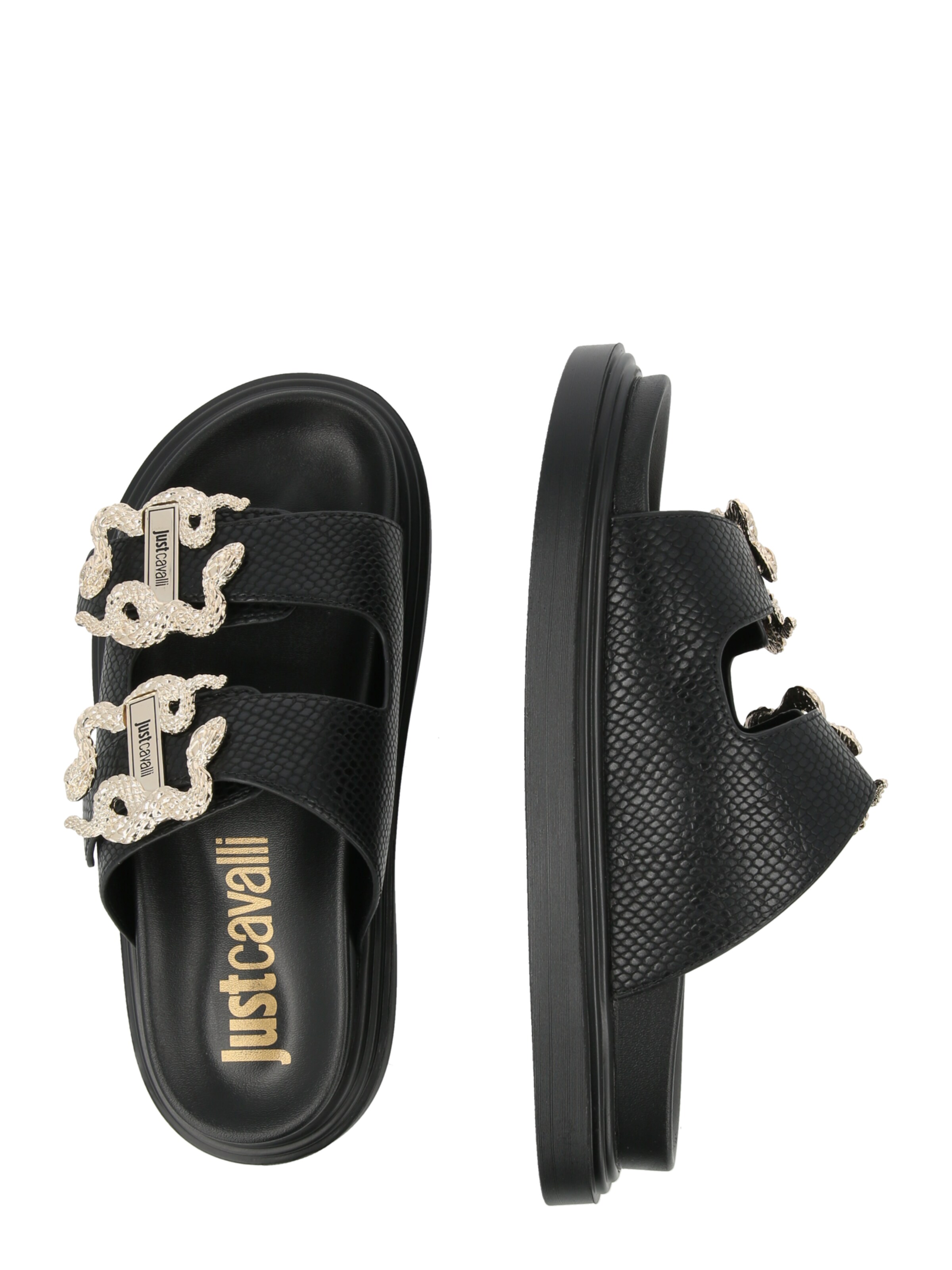 Just Cavalli Klapki 'FONDO JORDIE' w kolorze czarny