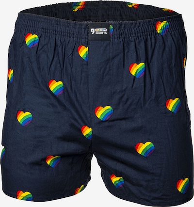 Happy Shorts Boxers en bleu foncé, Vue avec produit
