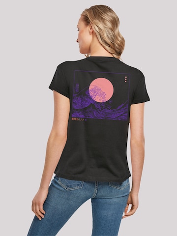 F4NT4STIC Shirt 'Kanagawa Welle Japan' in Zwart: voorkant