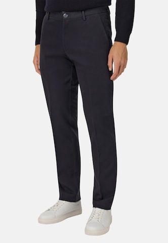 Boggi Milano Regular Pleated Pants in Blue: front