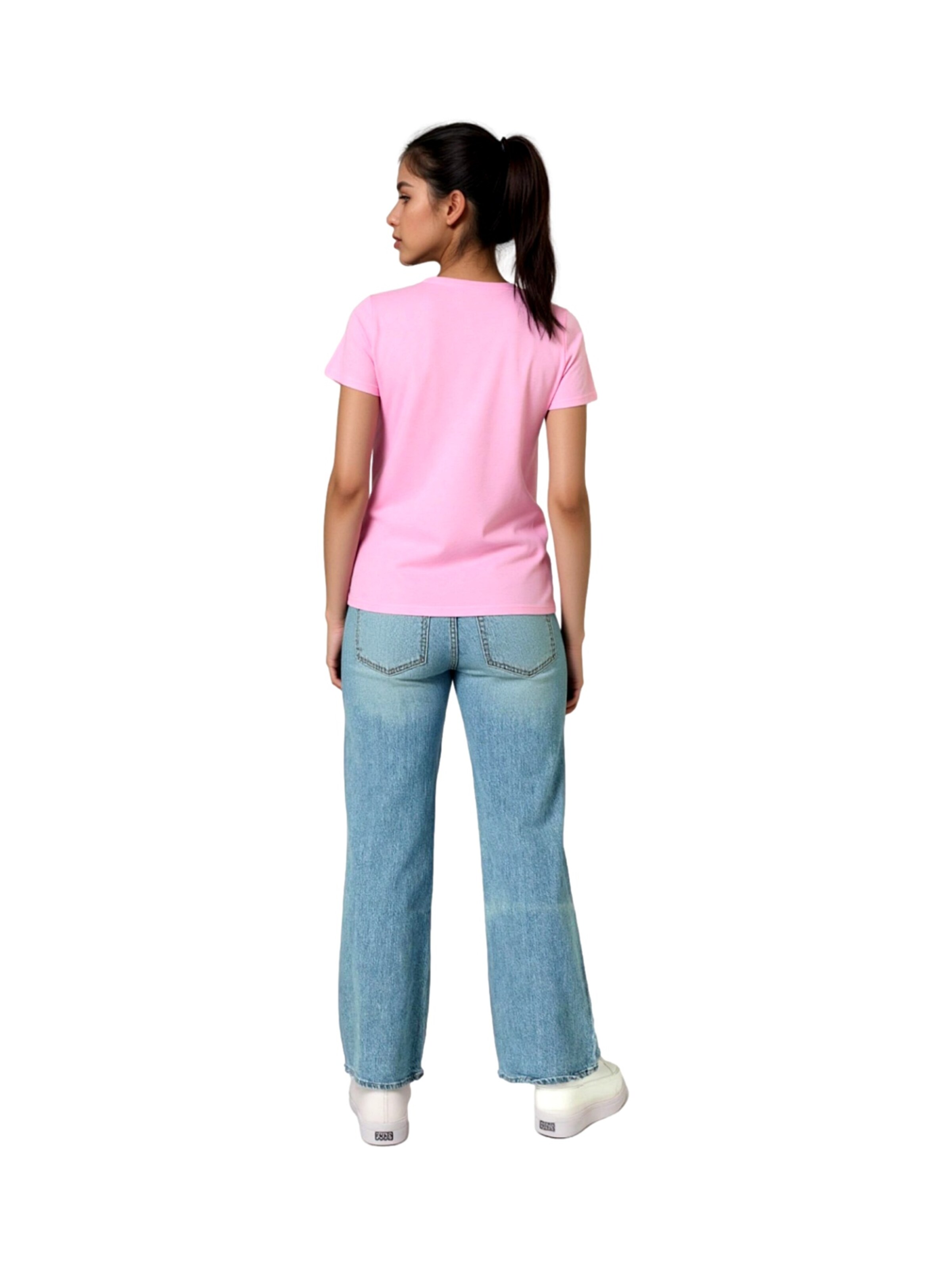 U.S. POLO ASSN. Shirt 'Rundhals' in Roze