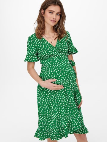 Only Maternity Jurk 'Olivia' in Groen: voorkant