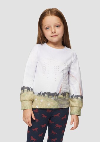 s.Oliver Sweatshirt in Weiß: Vorderseite