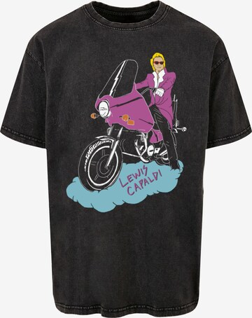 T-Shirt 'Lewis Capaldi - Purple rain' Merchcode en noir : devant