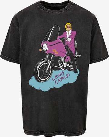 Merchcode T-Shirt 'Lewis Capaldi - Purple rain' in Schwarz: predná strana