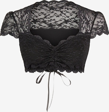 Nina von C. Trachtenbluse 'Nina' in Schwarz: Vorderseite