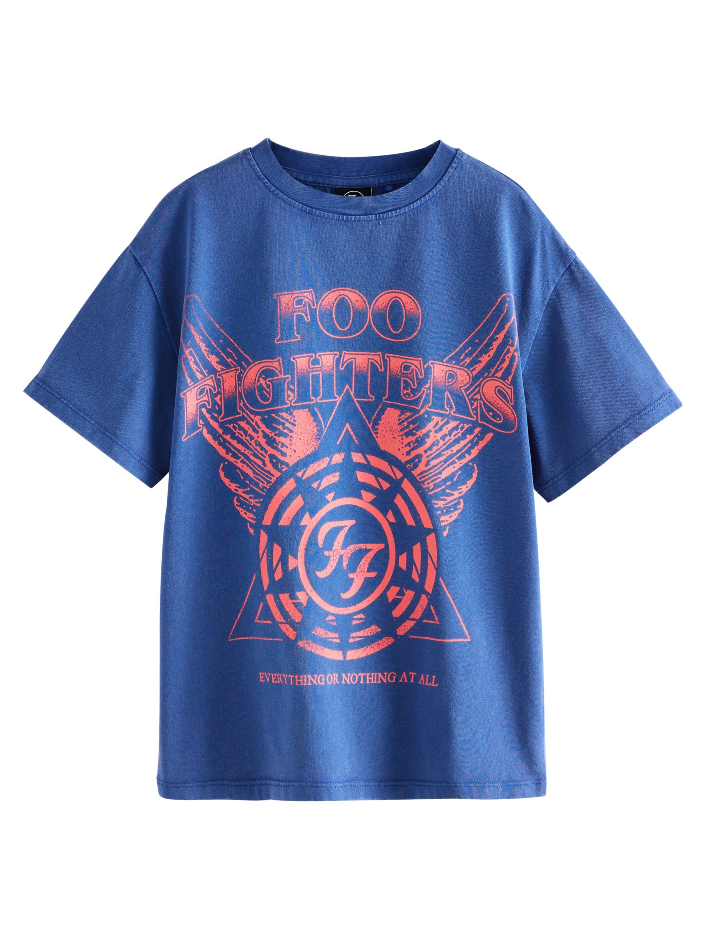 Next Shirt 'Foo-Fighters' in Blauw: voorkant