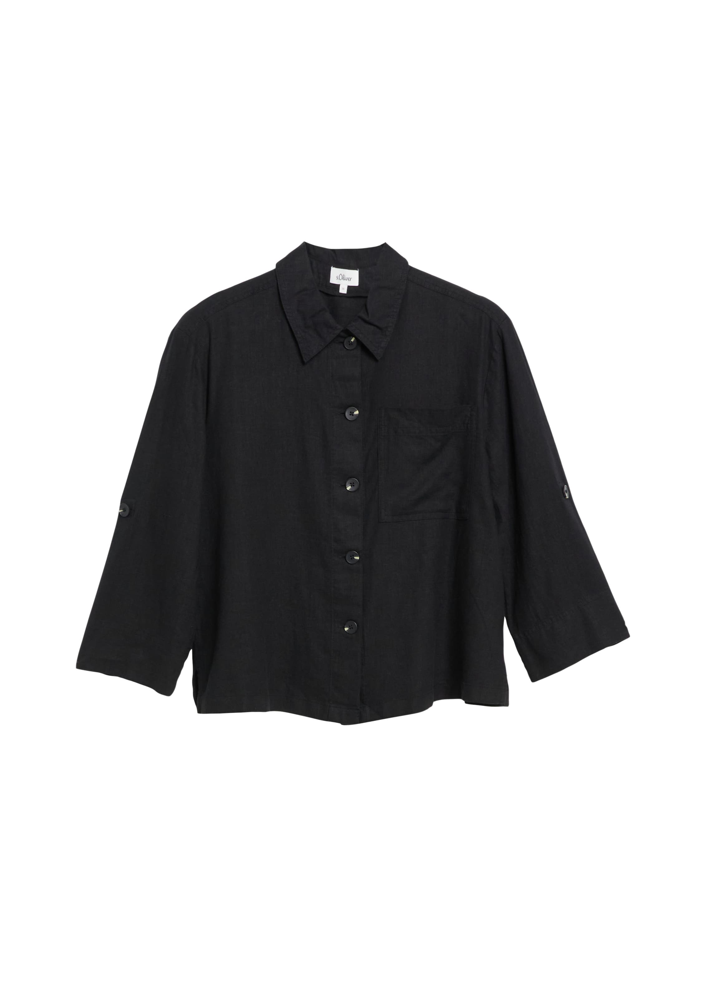 s.Oliver Bluse in Schwarz: Vorderseite