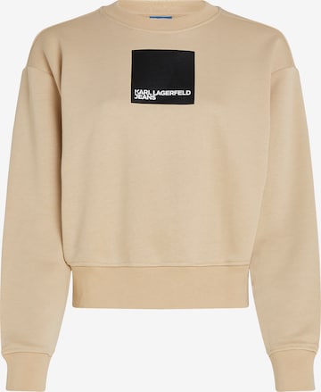 KARL LAGERFELD JEANS Суичър в бежово: отпред