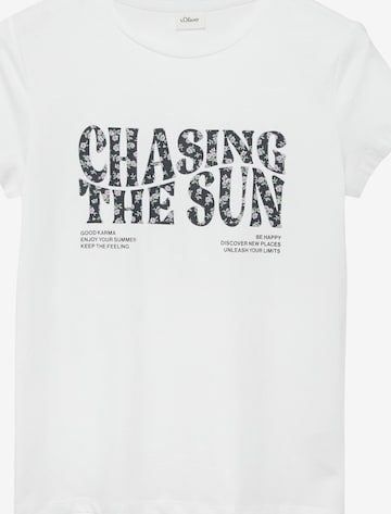 T-Shirt s.Oliver en blanc : devant