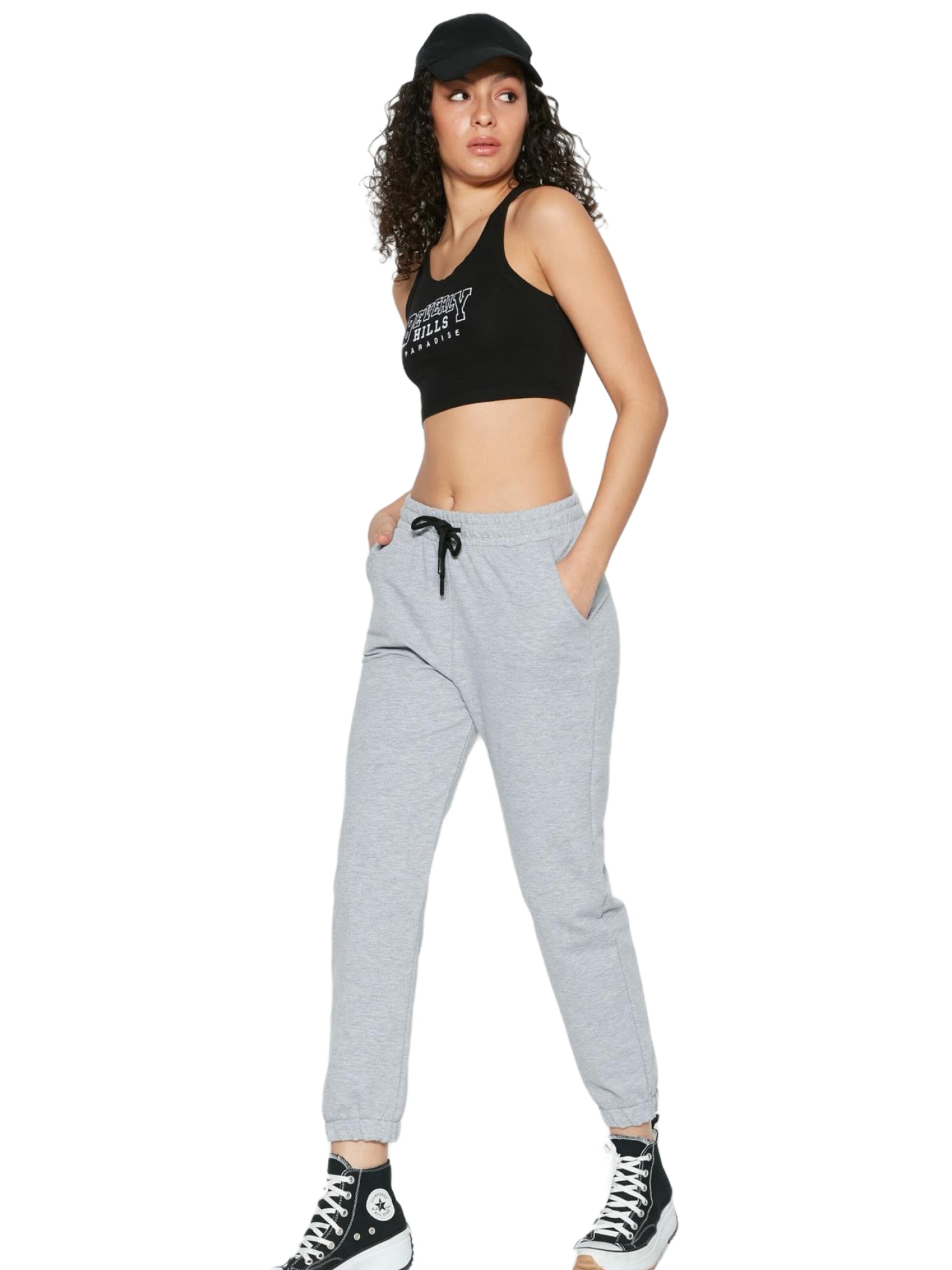 C&City Tapered Trousers in Grey