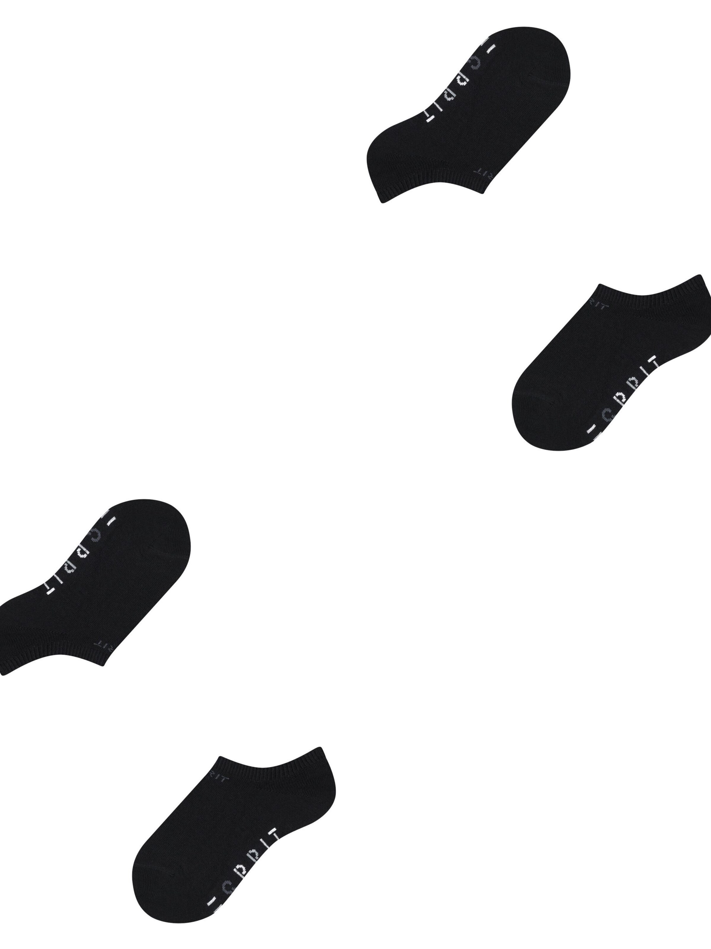 ESPRIT Socks 'Foot Logo 2-Pack' in Black