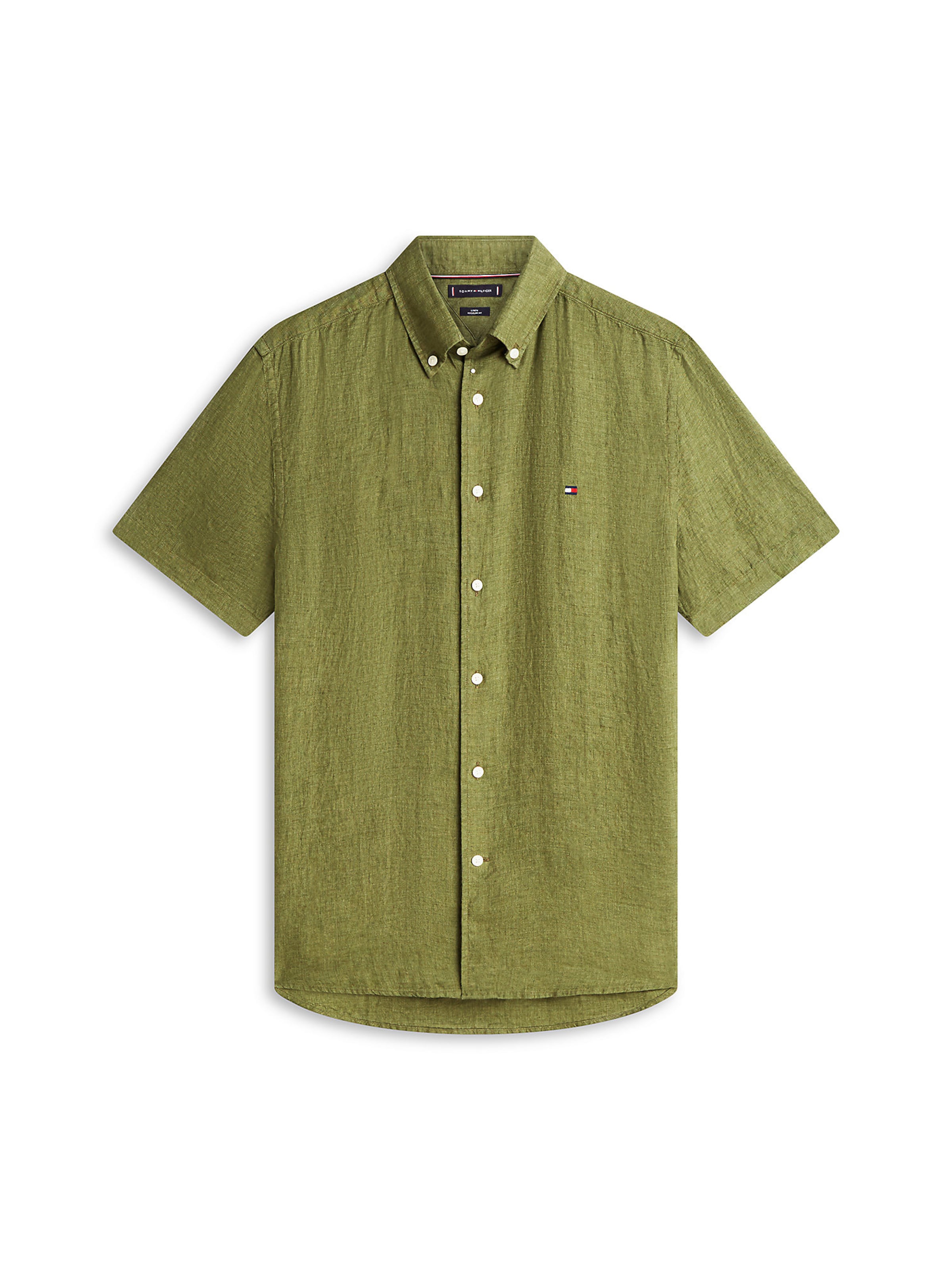TOMMY HILFIGER Regular fit Button Up Shirt in Green: front