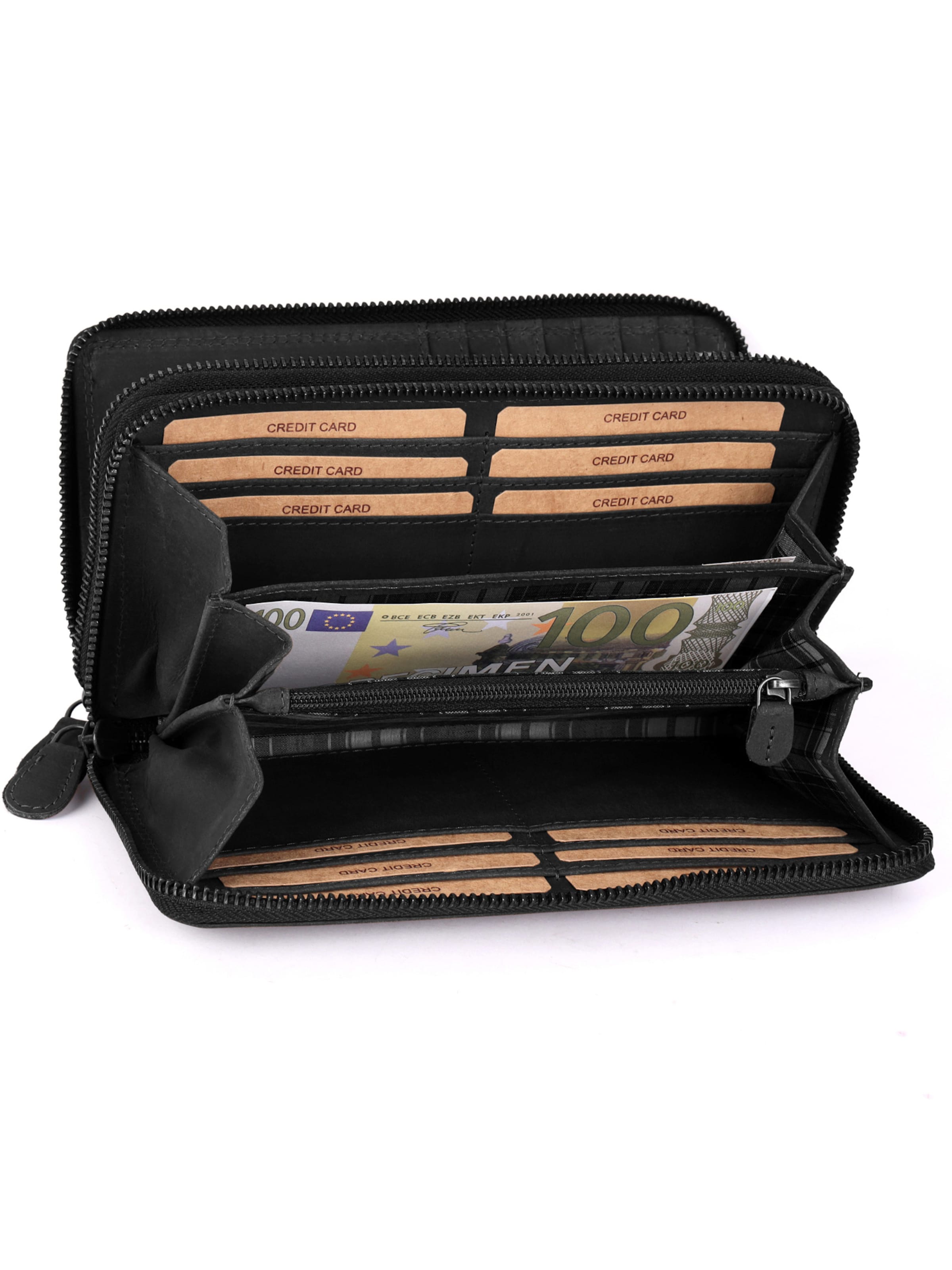 Benthill Portemonnaie 'XXL'‌‌‌‌‌‌‌ in Schwarz: Vorderseite