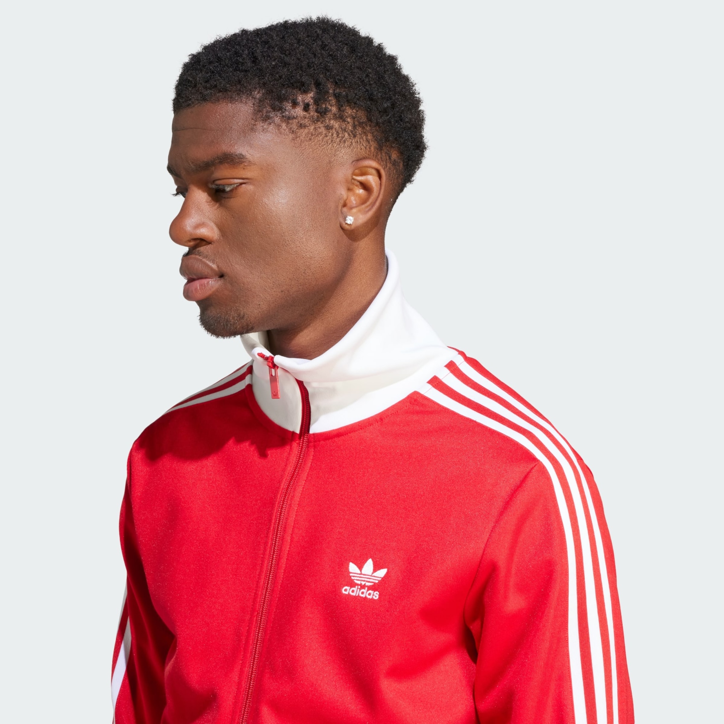 ADIDAS ORIGINALS Sweatjacke Adicolor Classics Beckenbauer in Rot ABOUT YOU