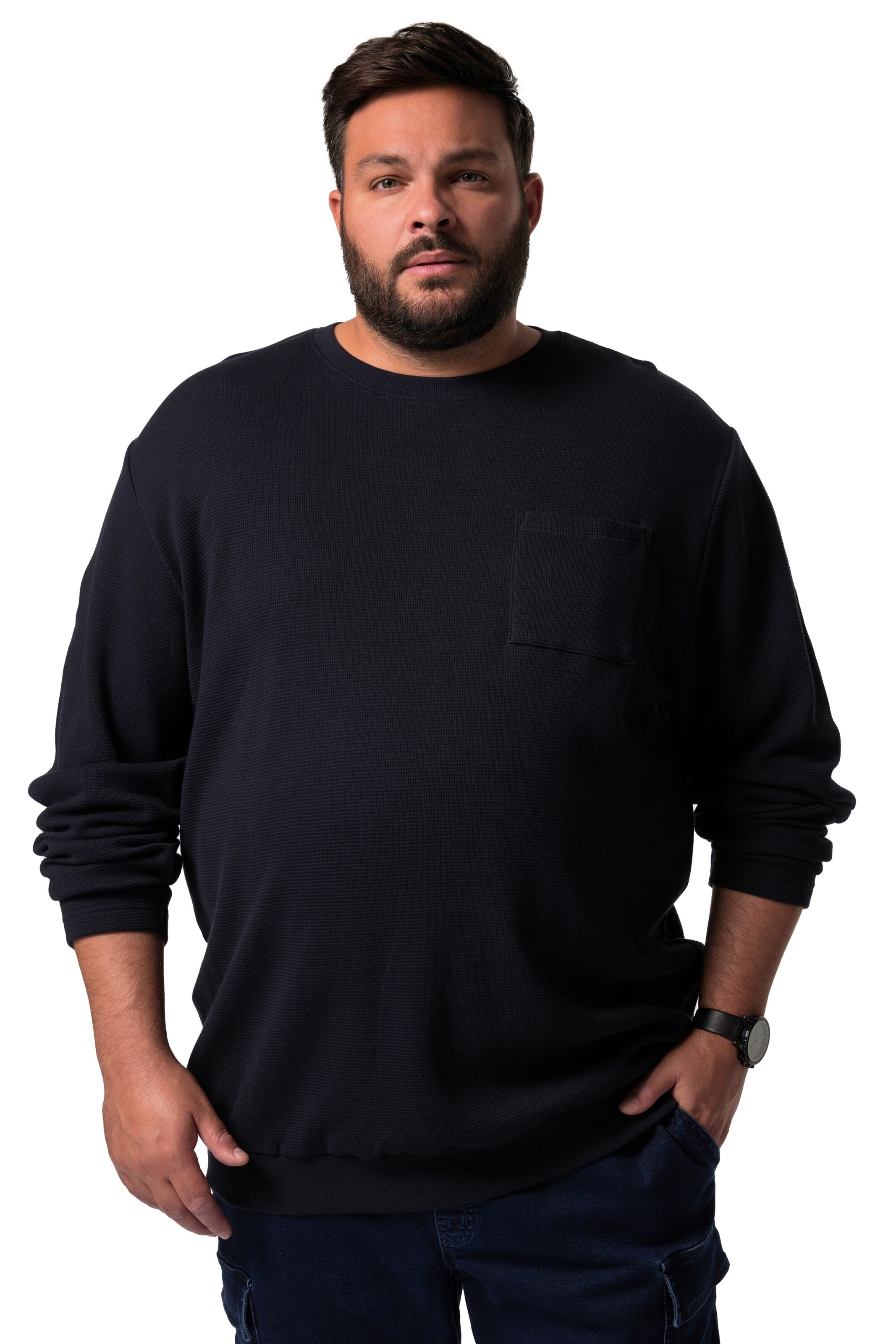 Men Plus Shirt in Blue: front