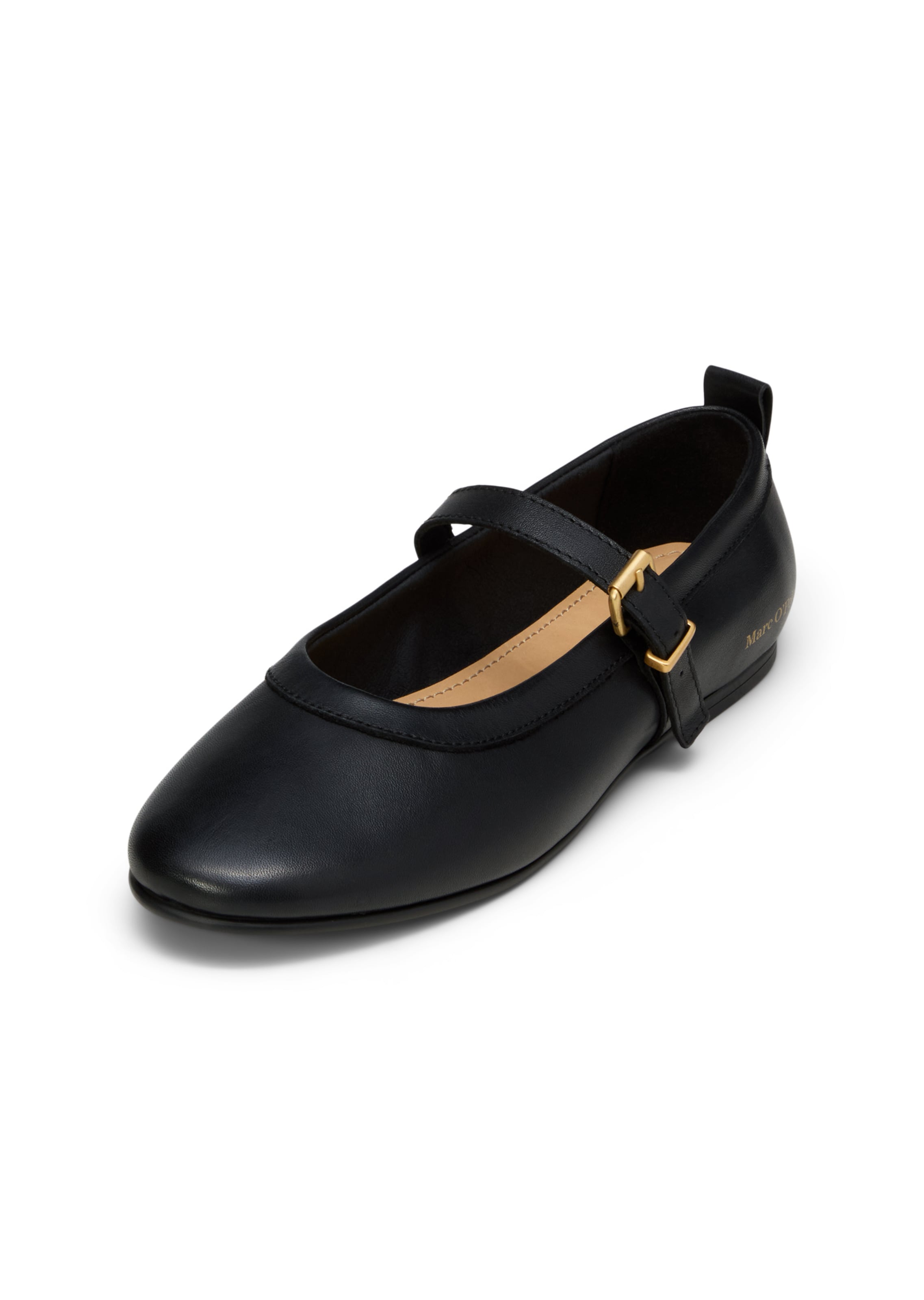 Marc O'Polo Strap ballerina 'Gina' in Black: front