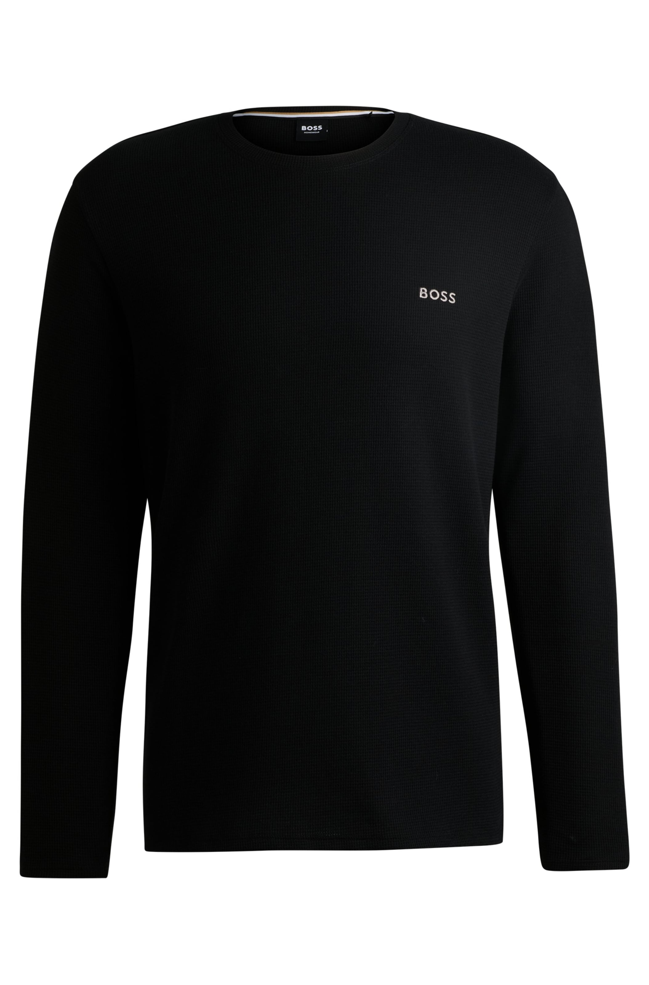 BOSS Schlafshirt in Schwarz: Vorderseite