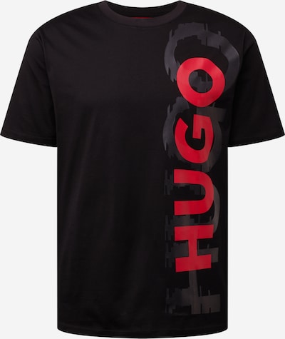 HUGO Red T-Shirt 'Dansovino' in dunkelgrau / rot / schwarz, Produktansicht