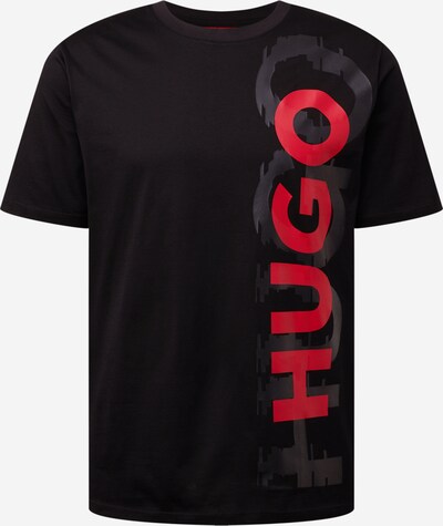HUGO T-Shirt 'Dansovino' en gris foncé / rouge / noir, Vue avec produit