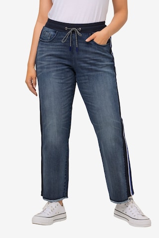 Ulla Popken Loosefit Jeans in Blauw: voorkant