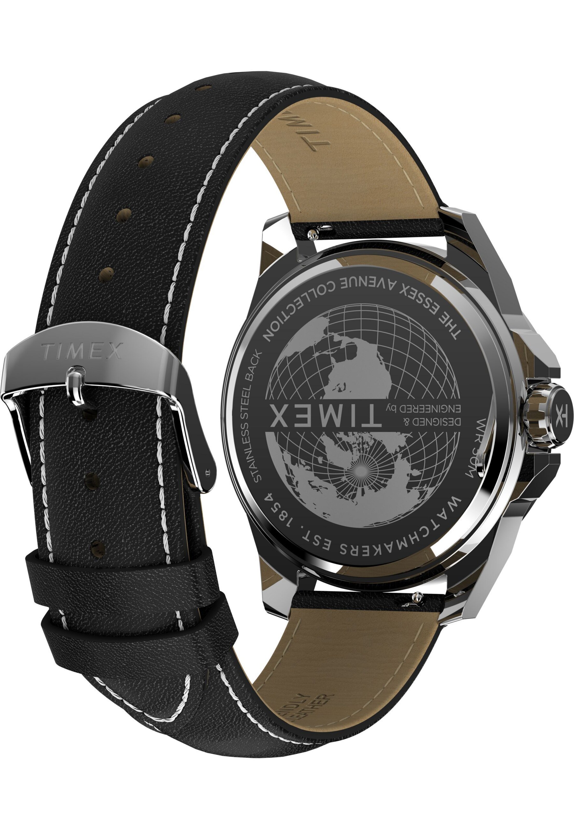 TIMEX Analoog horloge 'Essex' in Zilver