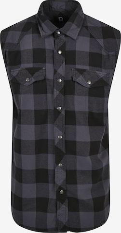 Brandit Regular fit Button Up Shirt in Grey: front