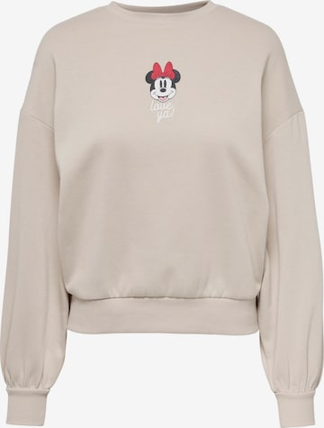 ONLY Sweatshirt 'DISNEY' in Grey: front