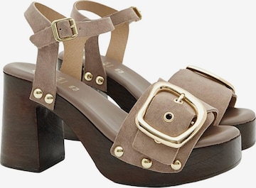 Desa - Sandalias con hebilla 'Plateau-Sandalen' en gris: frente