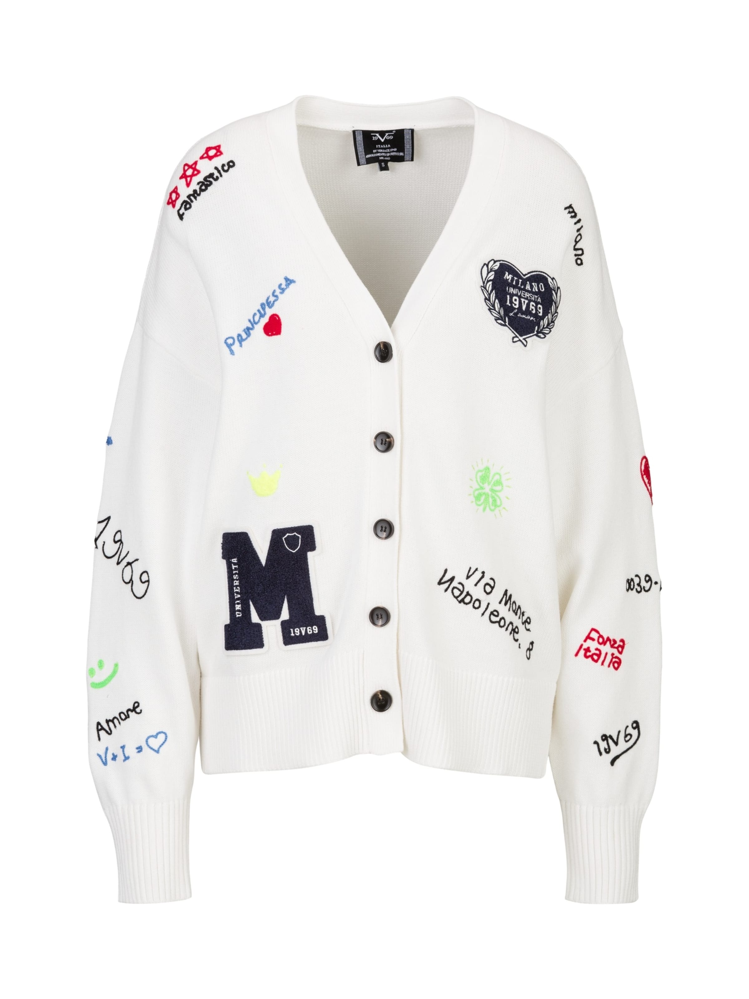 19V69 ITALIA Knit cardigan 'Antonietta College' in Beige: front