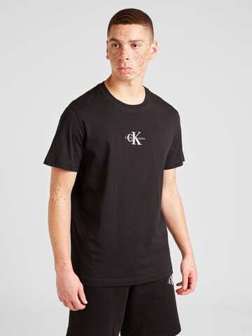 Calvin Klein Jeans - Regular Camisa em preto: frente