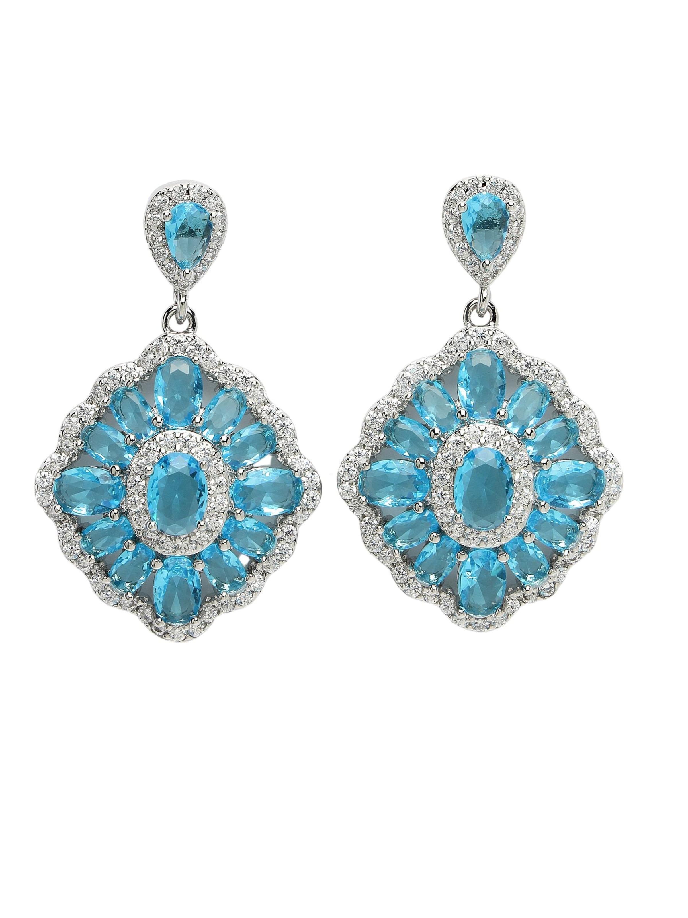 AVANT-GARDE PARIS Oorbellen 'Wandaina' in Blauw: voorkant