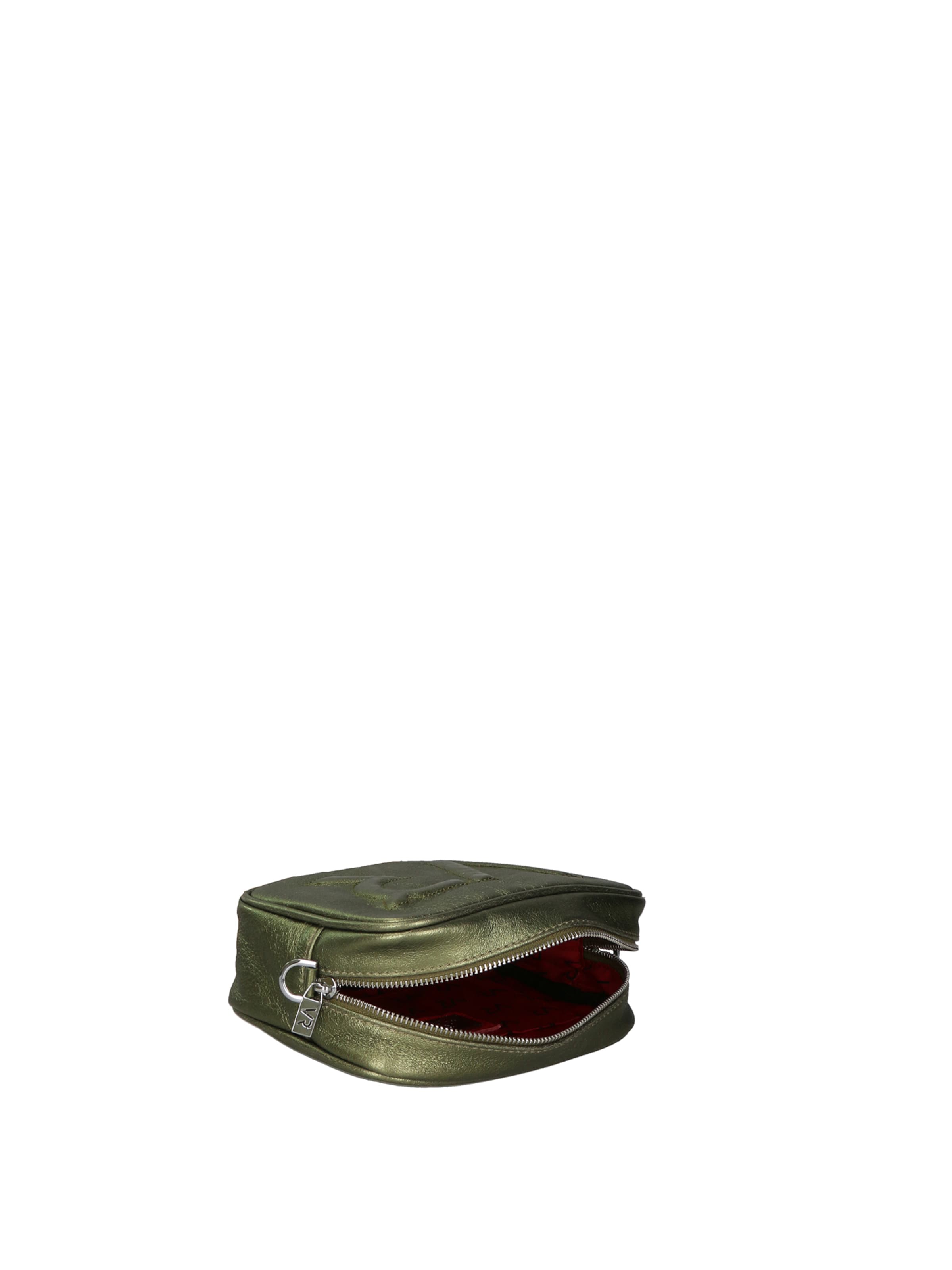 Borsa a tracolla 'Borsa a Tracolla Donna Pelle Laminata con Zip' di Virginia Rhinè in verde