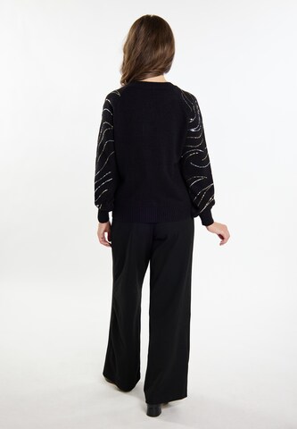 usha BLACK LABEL Knit Cardigan in Black