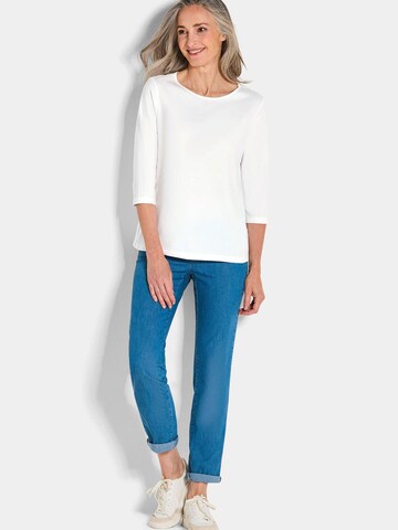 Goldner Shirt in Weiß