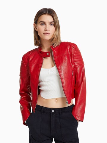 Bershka Between-season jacket in Red: front