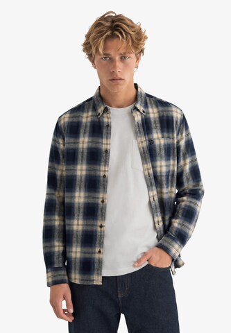 Superdry & Co Regular fit Overhemd in Blauw: voorkant