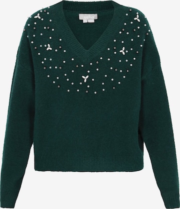 Pull-over Usha en vert : devant