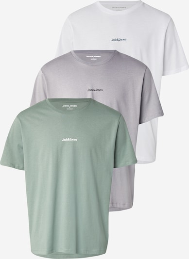 Marškinėliai 'JJMine' iš JACK & JONES, spalva – geltona / pilka / mėtų spalva / balta, Prekių apžvalga
