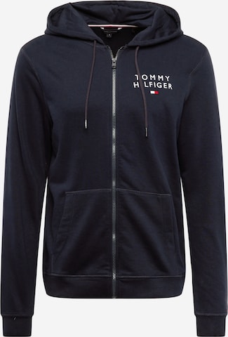 Tommy Hilfiger Underwear Zip-Up Hoodie in Blue: front