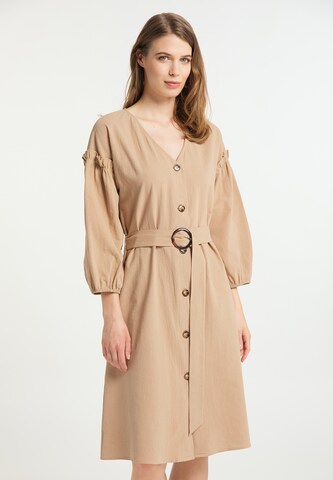 Usha Dress in Beige: front