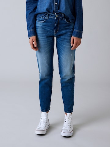 OPUS Tapered Jeans 'Liandra' in Blauw: voorkant