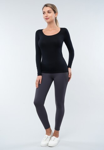 GIORDANO Funktionsshirt 'G Warmer' in Schwarz
