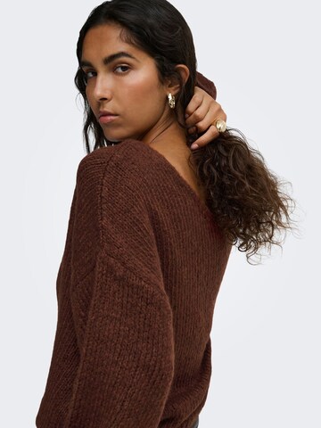 JDY Sweater 'JDYDINEA' in Brown
