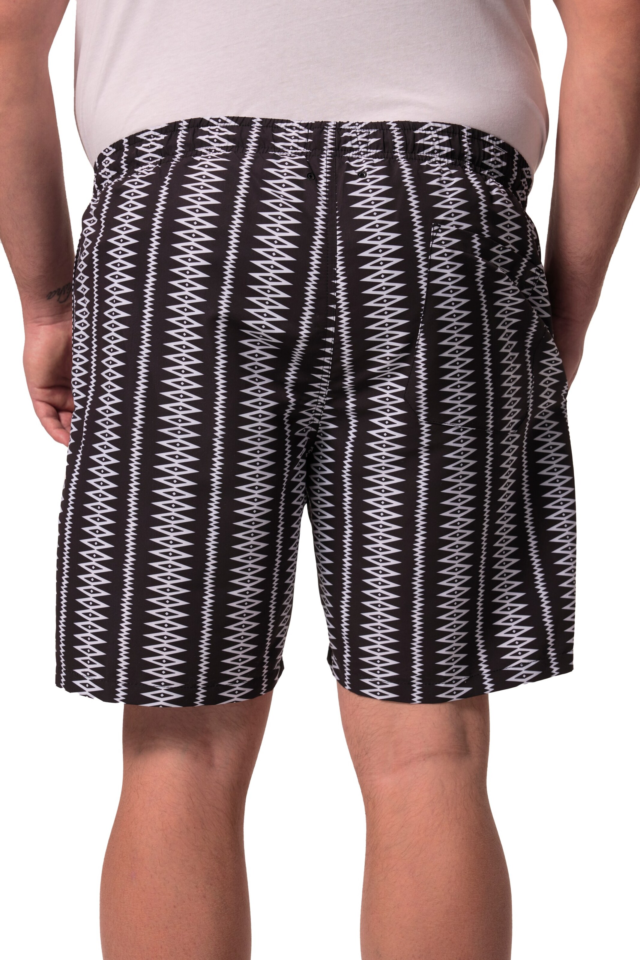 Men Plus Zwemshorts in Zwart